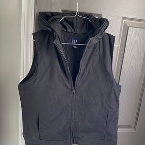 GAP Charcoal Hooded Vest